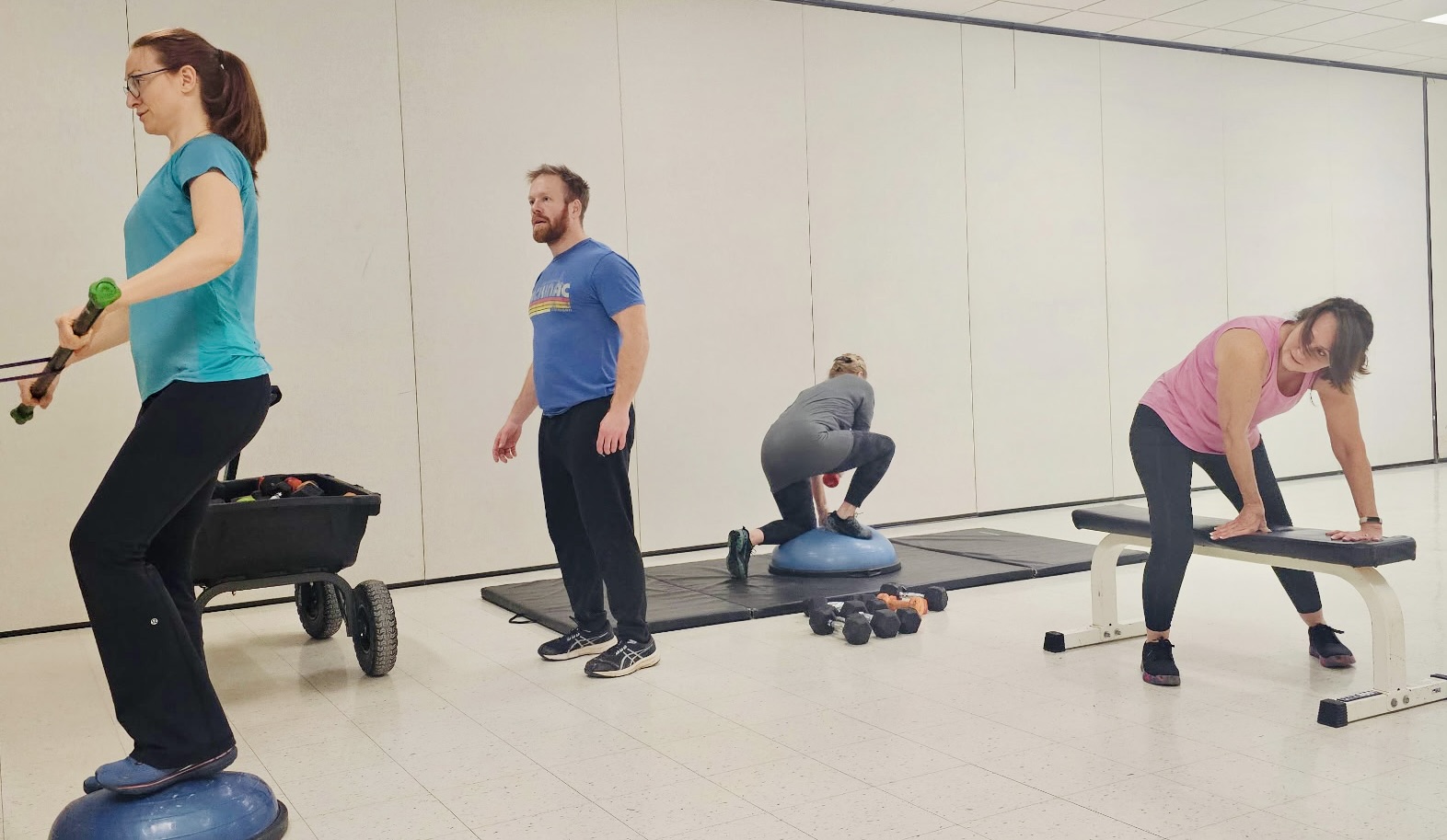 personal trainer with small group